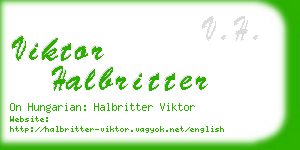 viktor halbritter business card
